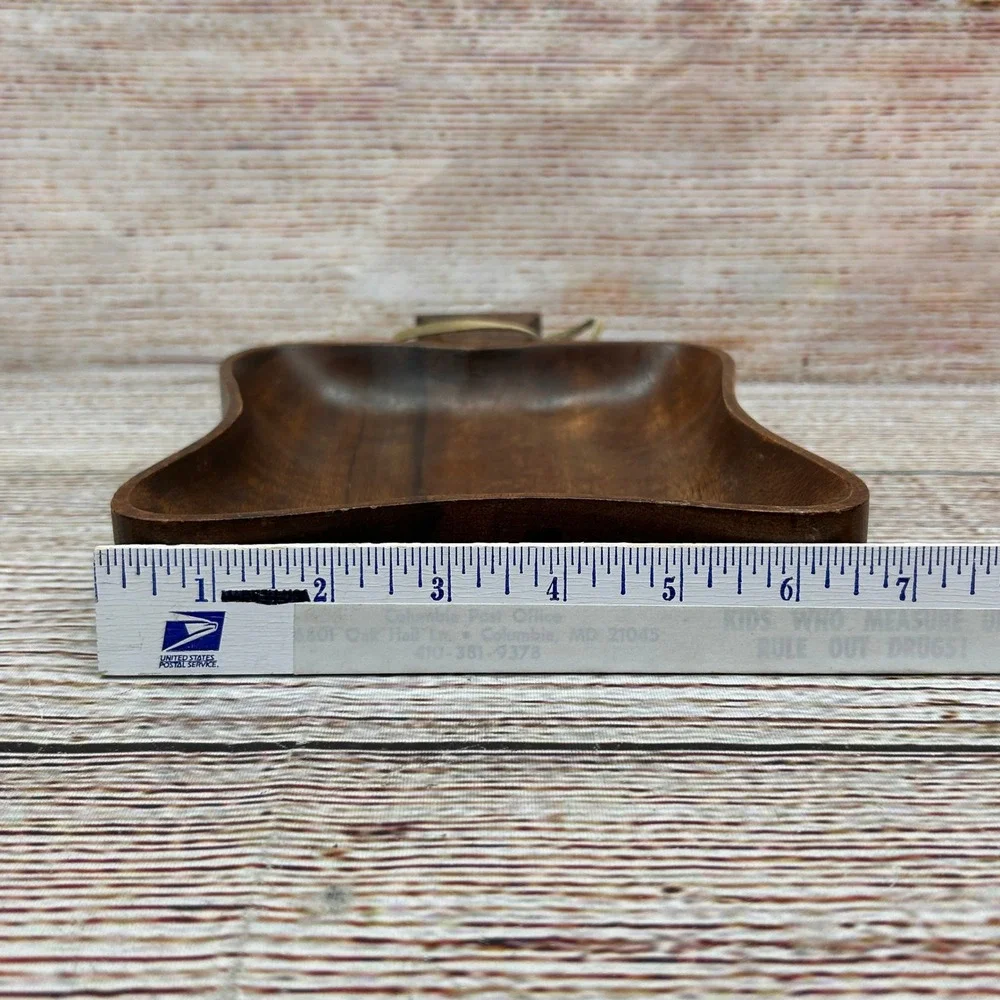 Sosan Vintage‎ Acacia Wood Serving Tray Bell Shape Hand Carved Philippines